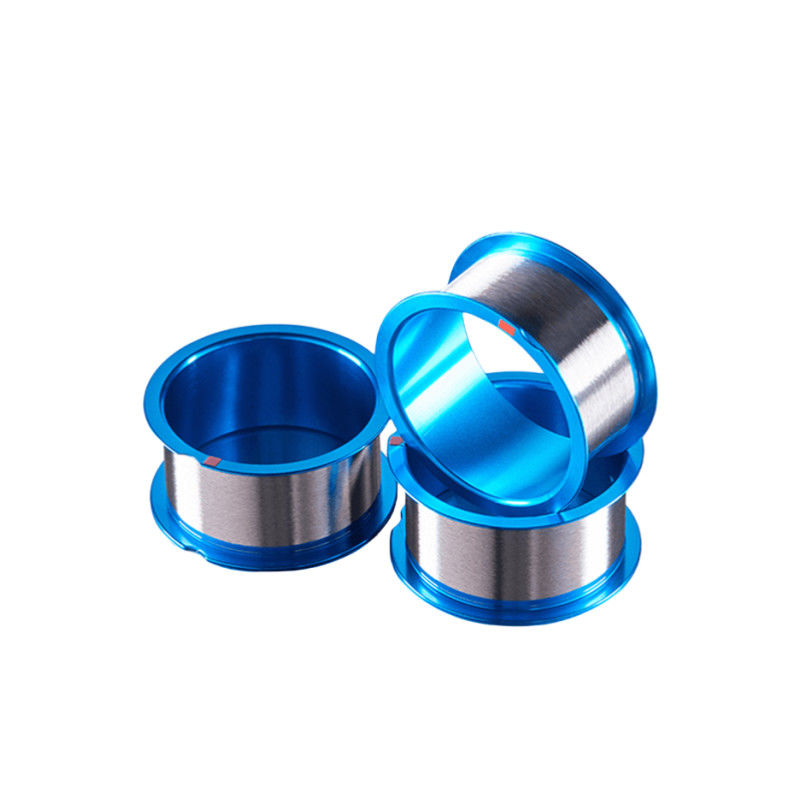 Yüksek parlaklık ultra ince palladium kaplı bakır tel 0.02mm havacılık sınıfı spiral ambalajı anti oksidasyon mavi katmanı ile