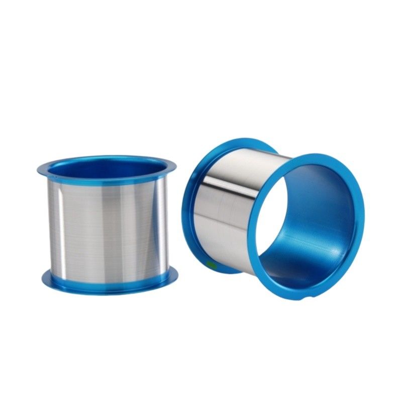 Yüksek parlaklık ultra ince palladium kaplı bakır tel 0.02mm havacılık sınıfı spiral ambalajı anti oksidasyon mavi katmanı ile
