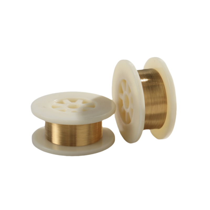 Ultra ince tel çapı 0.011mm Tıbbi cihaz endüstrisi için altın kaplama volfram tel