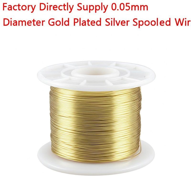 0.05mm Diameter Gold Plated Silver Wire for Scientific Research and Laboratory Use