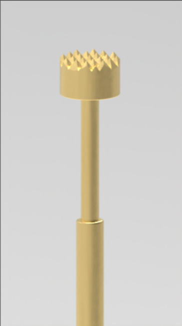 Yüksek vuruş doğruluğu için 100 millik taç ucu ve BeCu Plunger ile yaylı test sondası