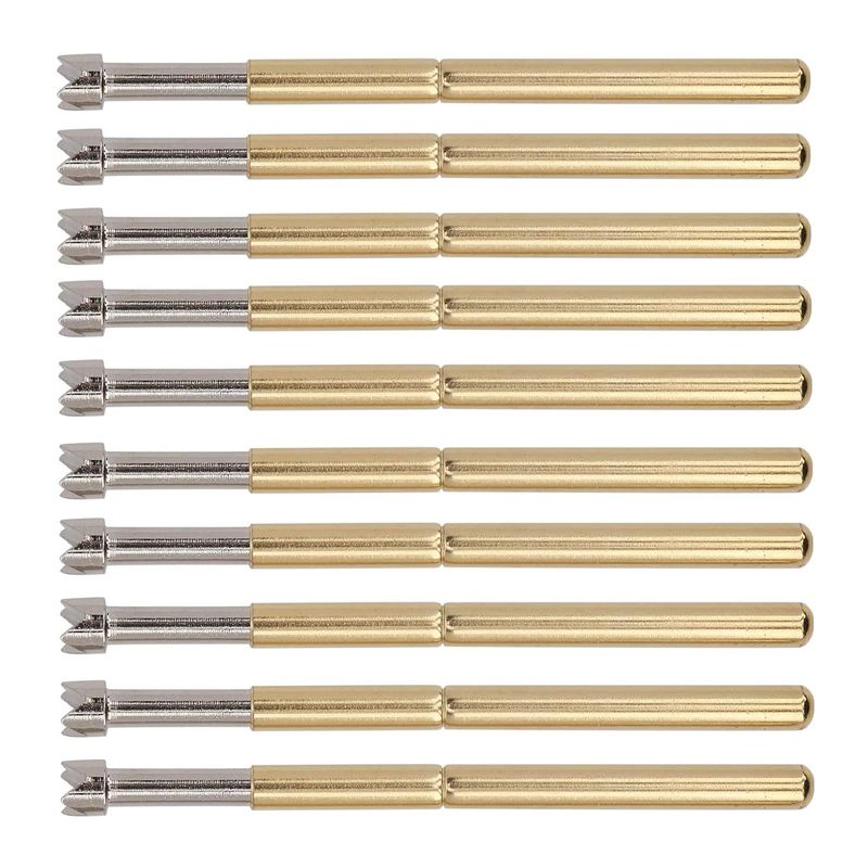 Spring Test Probes, 100Pcs P125-Q High Accuracy Round Pogo Pins for PCB Board Testing Contact
