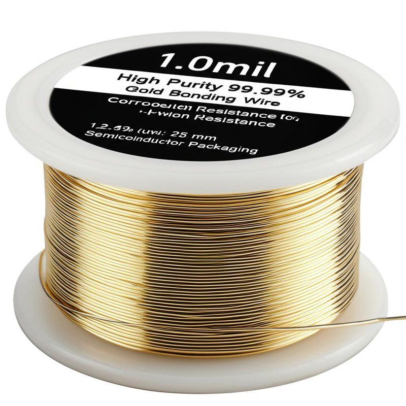 1.0mil Yüksek saflık 99.99% Yarı iletken ambalajı için korozyona dayanıklı altın bağlama teleri