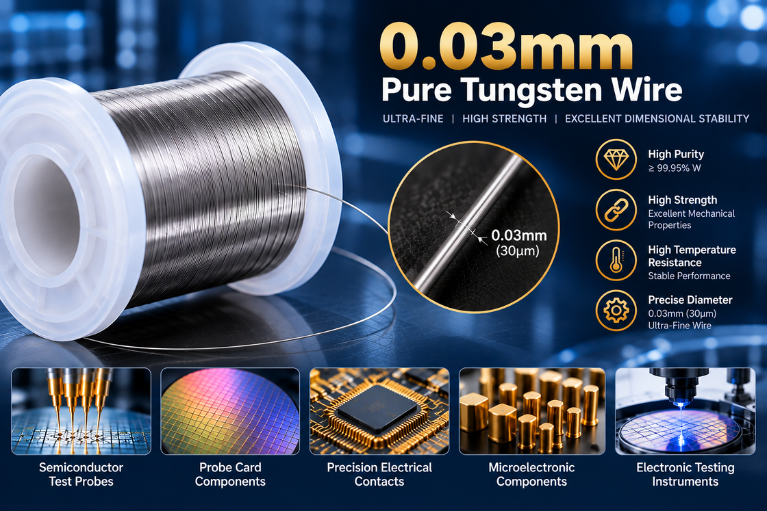 0.03mm Pure Tungsten Wire (30μm) | Ultra-Fine High-Purity Precision Wire – Sichuan Winner